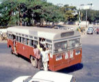 A photograph of a crowded Bangalore city bus.